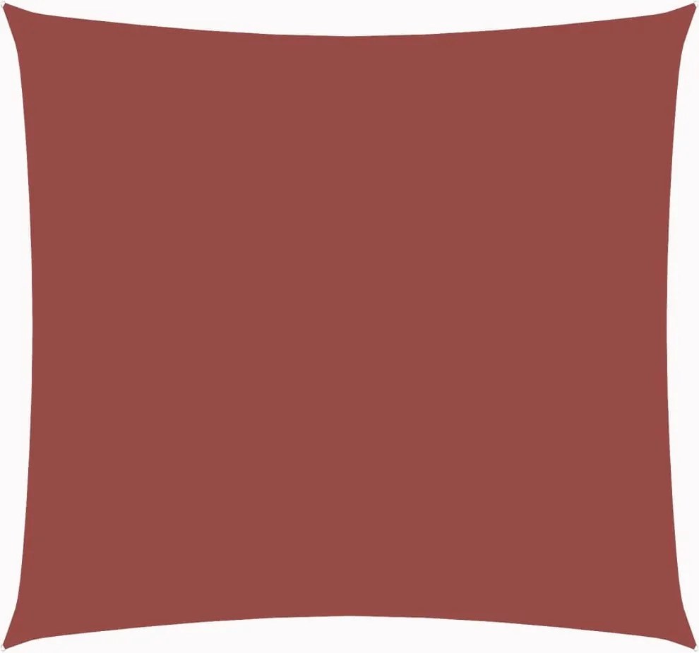 vidaXL Pânză parasolar, cărămiziu, 5x5 m, țesătură oxford, pătrat