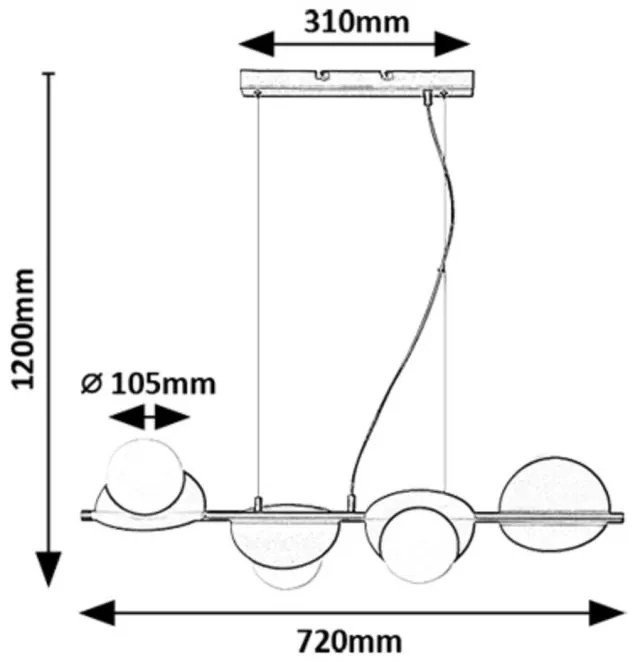 Lustra suspendata stil modern Jules 4L