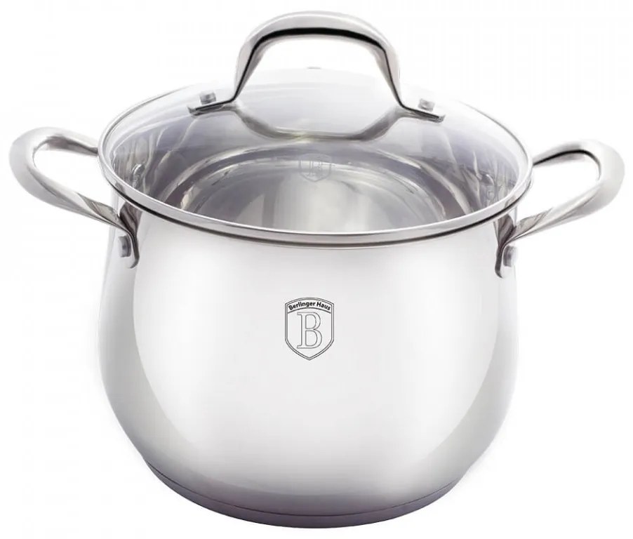 Oala cu capac otel inoxidabil 18 cm Silver Belly Berlinger Haus BH 1410
