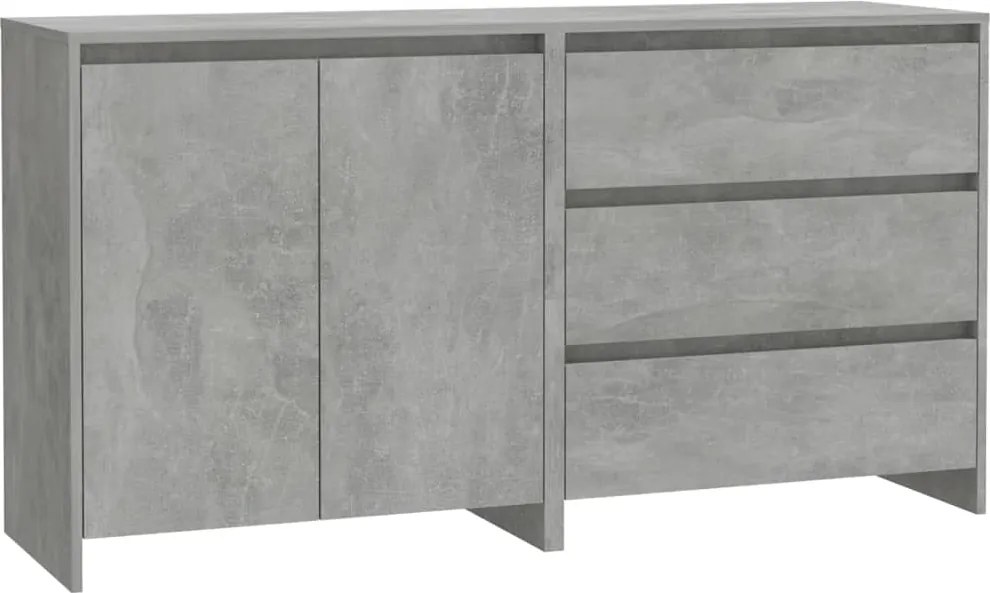 vidaXL Servante, 2 piese, gri beton, lemn prelucrat