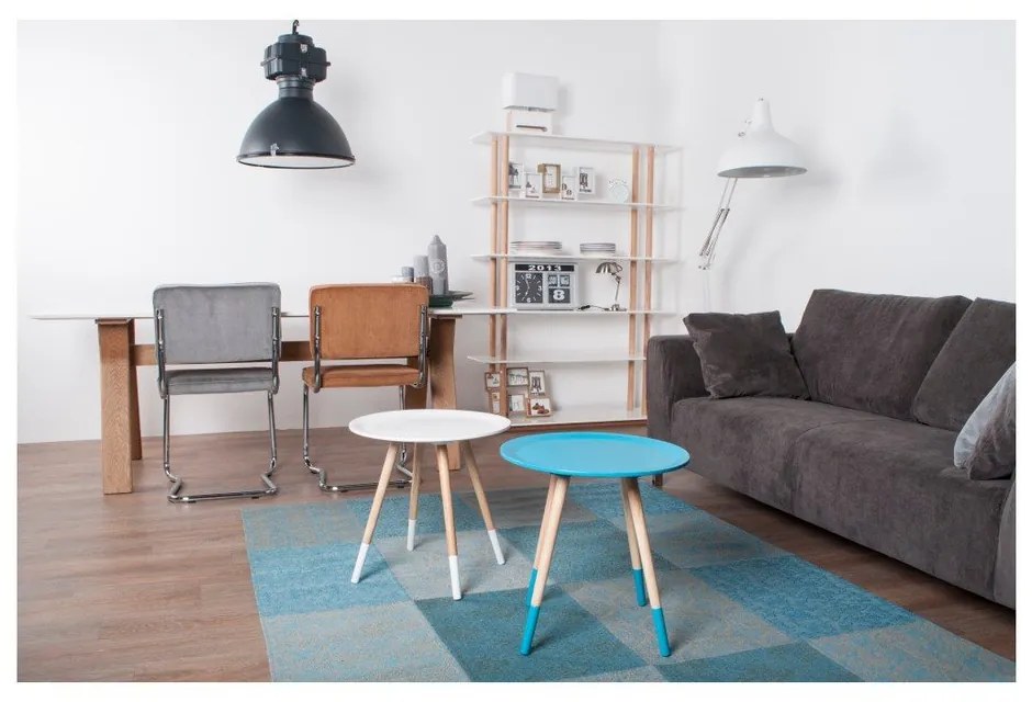 Scaune de dining gri balansoar 2 buc. tapițate Ridge Kink Rib – Zuiver