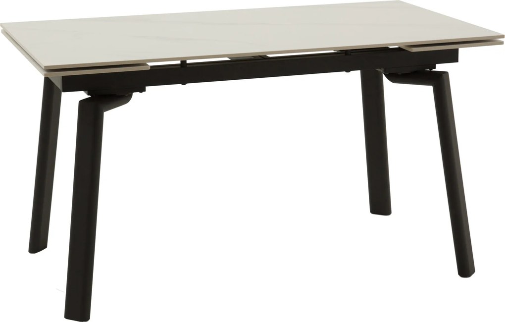 Masă ceramică Sonic White, 140 cm/80 cm și 2 extensii 30 cm