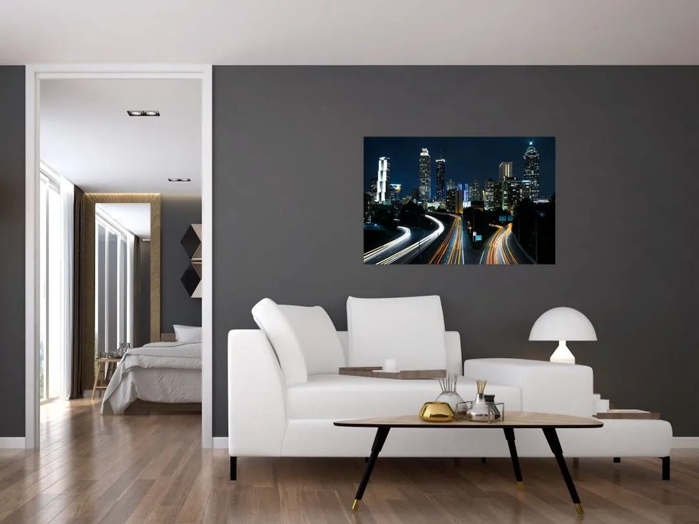Tabloul metropolei nocturne (90x60 cm)