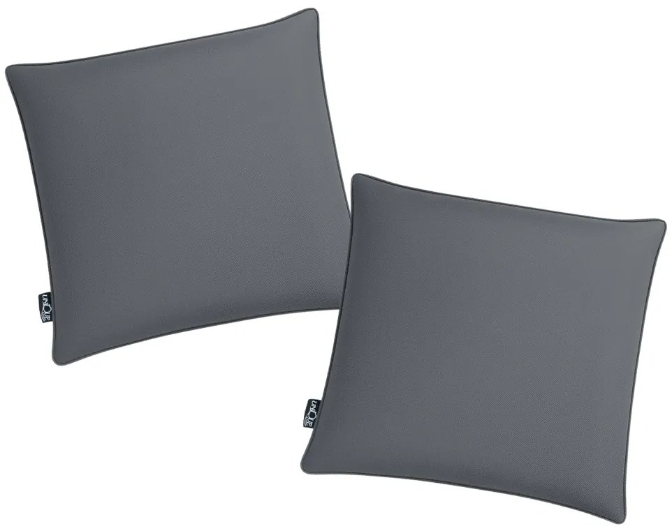 Set 2 buc perne de exterior CALINO 45x45 cm, gri inchis