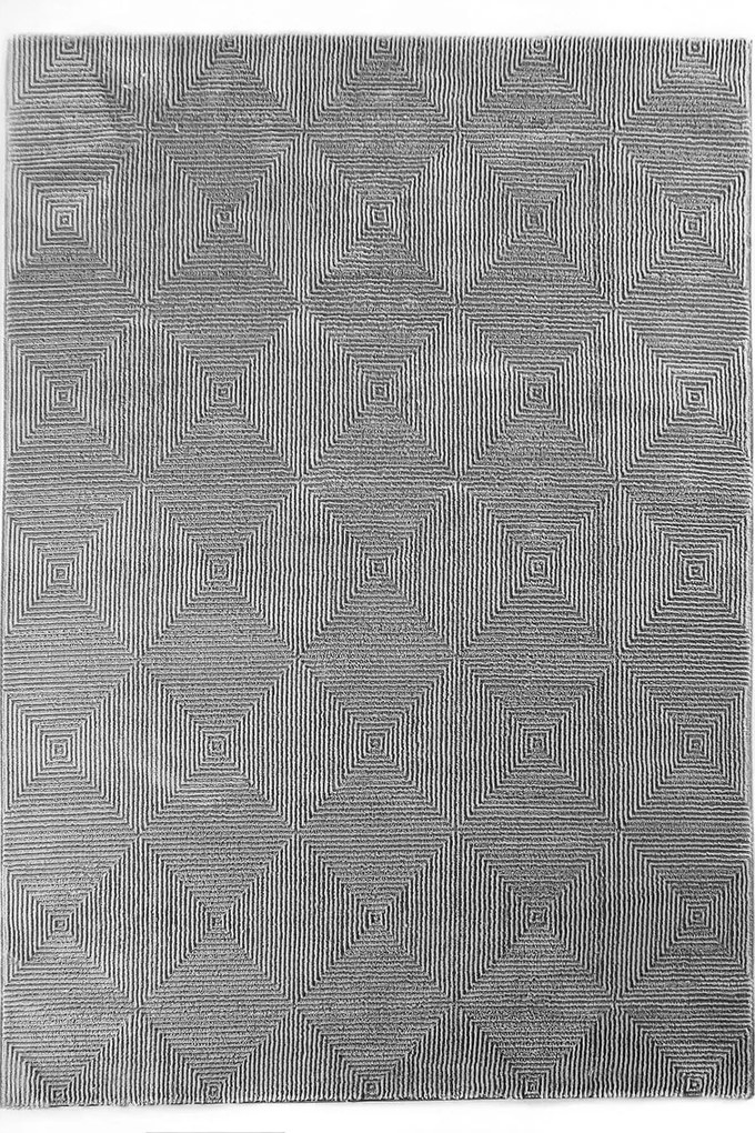 Covor MOTTO, 120x180 cm, forma dreptunghiulara, poliester, gri, 4586
