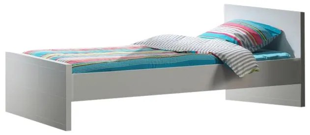 Set Mobilier Cameră Lara pentru Copii/Tineri, Alb – Pat 90x200 cm, Noptieră, Dulap 2 Uși, Birou și Polițe Perete – Vipack