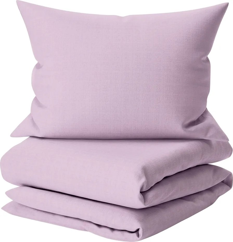 Lenjerie de pat din bumbac CALMORA violet deschis Dimensiune lenjerie de pat: 2 buc 70 x 90 cm | 200 x 220 cm