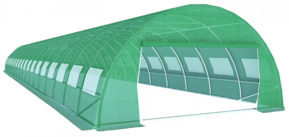 Solar de grădină, 6x18 m, 108 m², cadru din oțel, țeavă galvanizată, folie PE armată, 36 ferestre rulante, rezistent la UV, impermeabil, Verde, GH618,