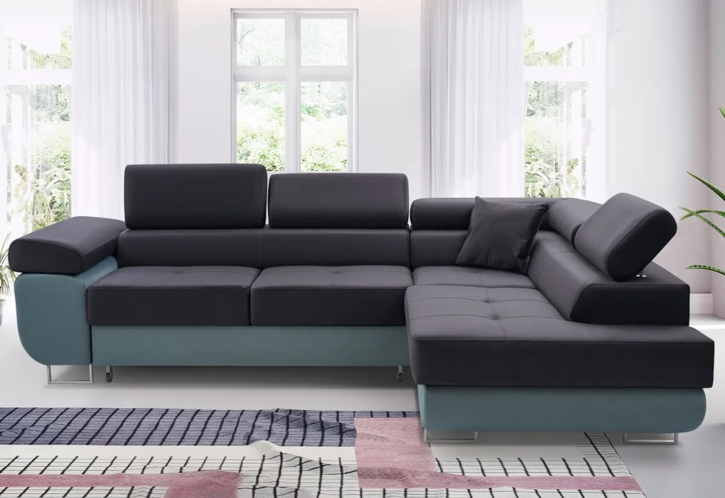 Supermobel Coltar extensibil ASTON, 273x70/85x203, sioux 1115/lux 32, colt pe dreapta