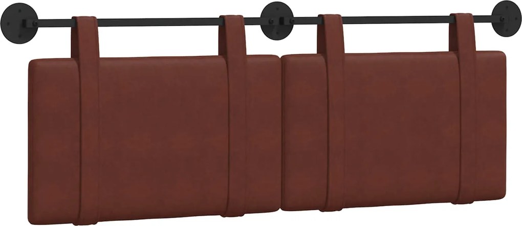 vidaXL Cap de pat suspendat Maro Lucios 150 x 55 x 5 cm PU antic