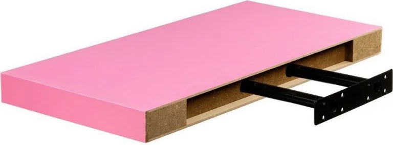 Raft de perete stilist Volato, 80 cm, roz
