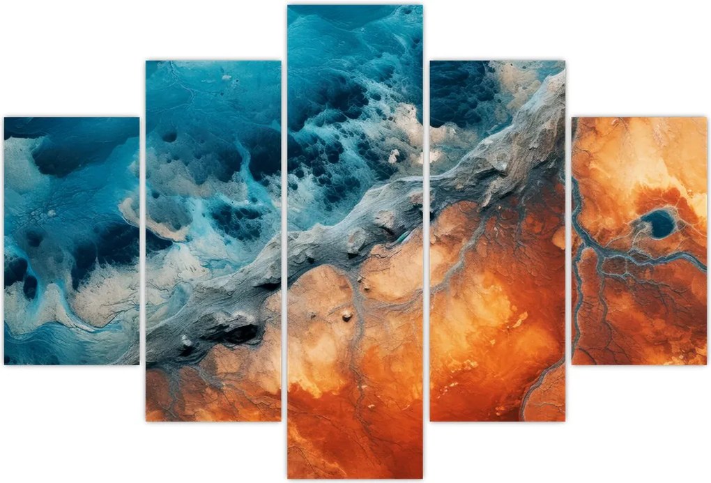 Tablou - Apă și foc (150x105 cm)