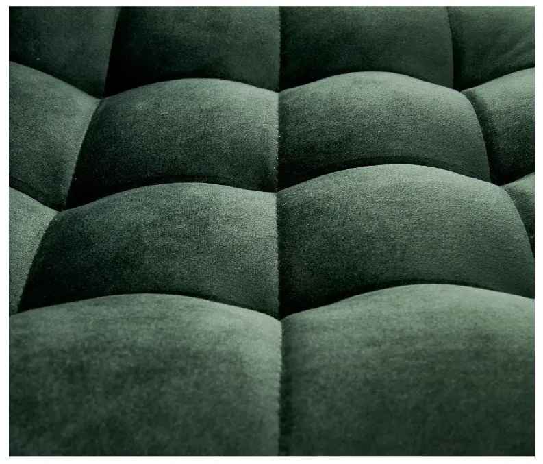 Scaun de bar cu picior negru MALIBU VELVET, verde