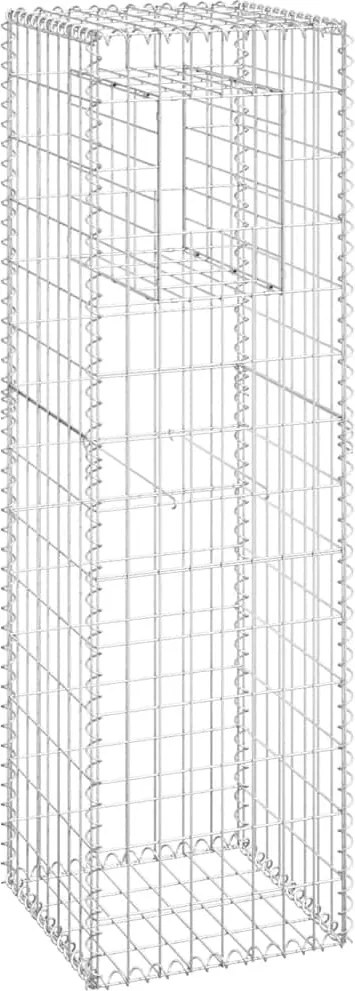 vidaXL Stâlp tip coș gabion, 40x40x140 cm, fier