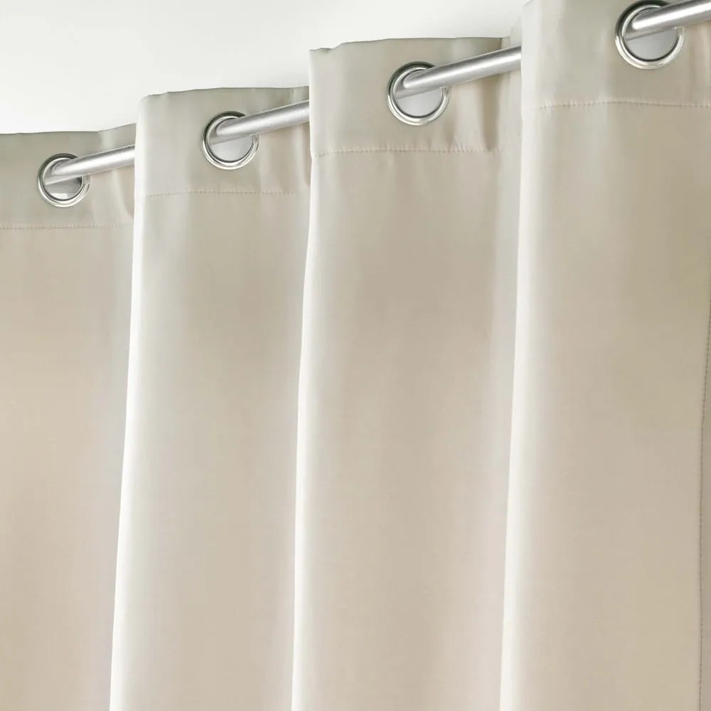 Draperie bej termoizolantă din microfibră 135x260 cm Micropolar – douceur d'intérieur
