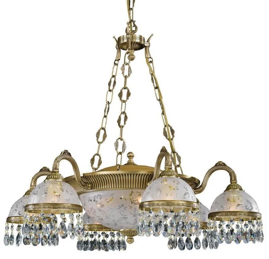 Candelabru design clasic realizat manual din alama si Cristal Scholer 6200