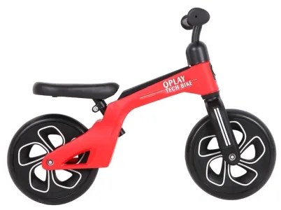 QPlay Tech - Bicicletă de echilibru roșie