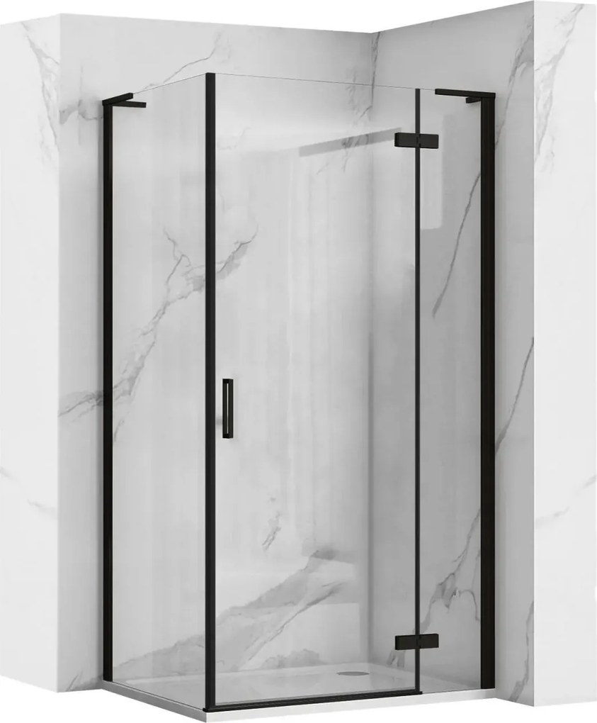 Cabina dus REA Hugo Black 90x80