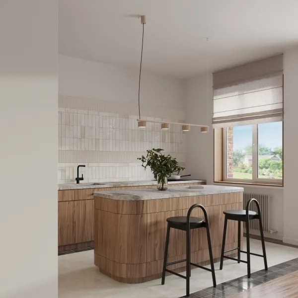 Sollux SL.2702 - Lustră suspendată pe cablu AURA 4xGX53/10W/230V taupe