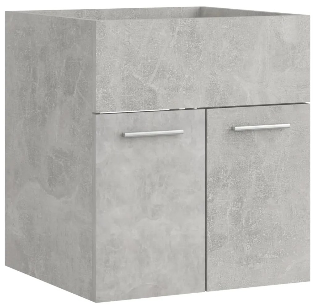 804642 vidaXL Mască de chiuvetă, gri beton, 41x38,5x46 cm, PAL