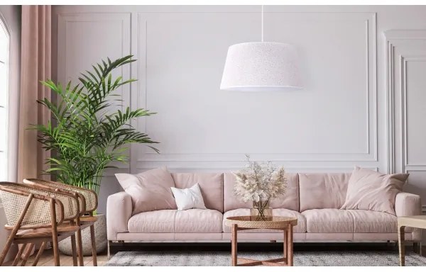 Duolla - Lustră pe cablu BOUCLE 1xE27/15W/230V d. 50 cm albă