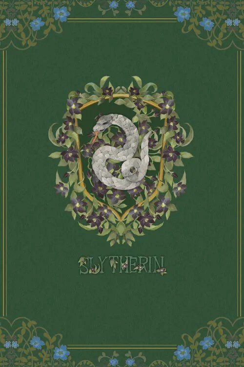 Poster de artă Harry Potter - Slytherin