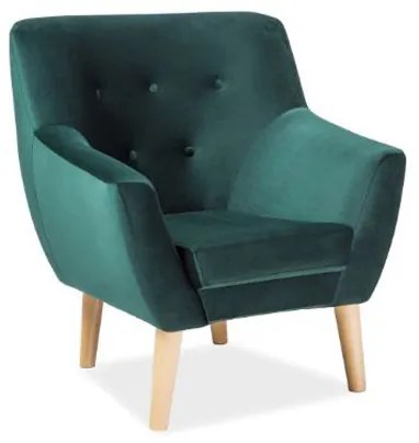 Fotoliu catifea Nordic 1 verde Blu78