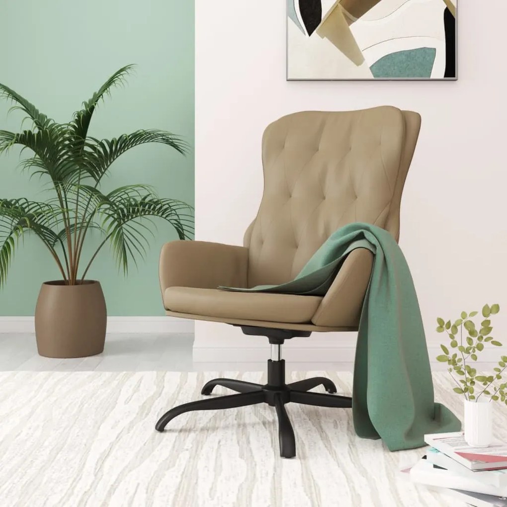 341246 vidaXL Scaun de relaxare, cappuccino, piele ecologică