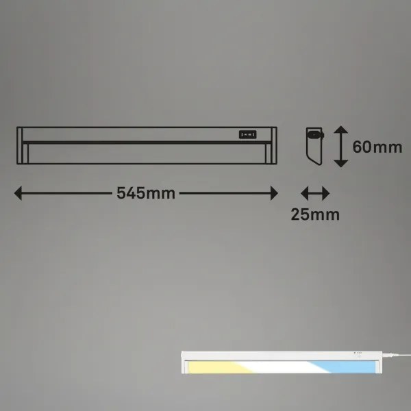 Brilo - Lampă LED sub dulap LED/6W/230V 2700/4000/6500K 54,5 cm albă