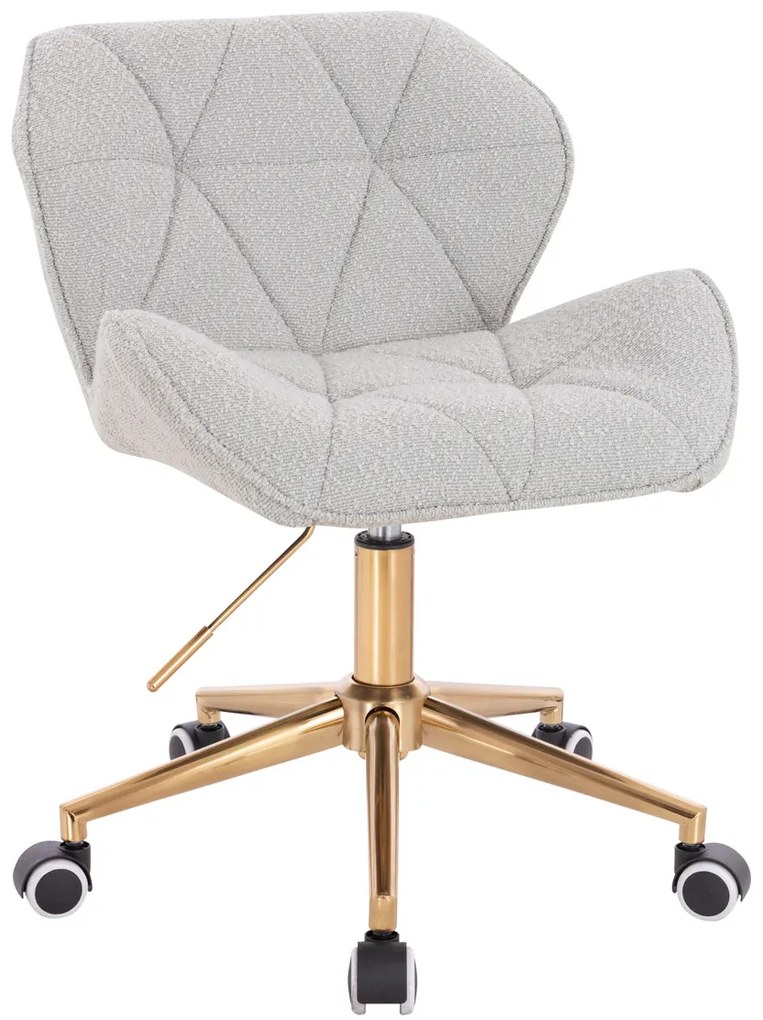 HR111K Scaun Gri Boucle cu Bază Aurie