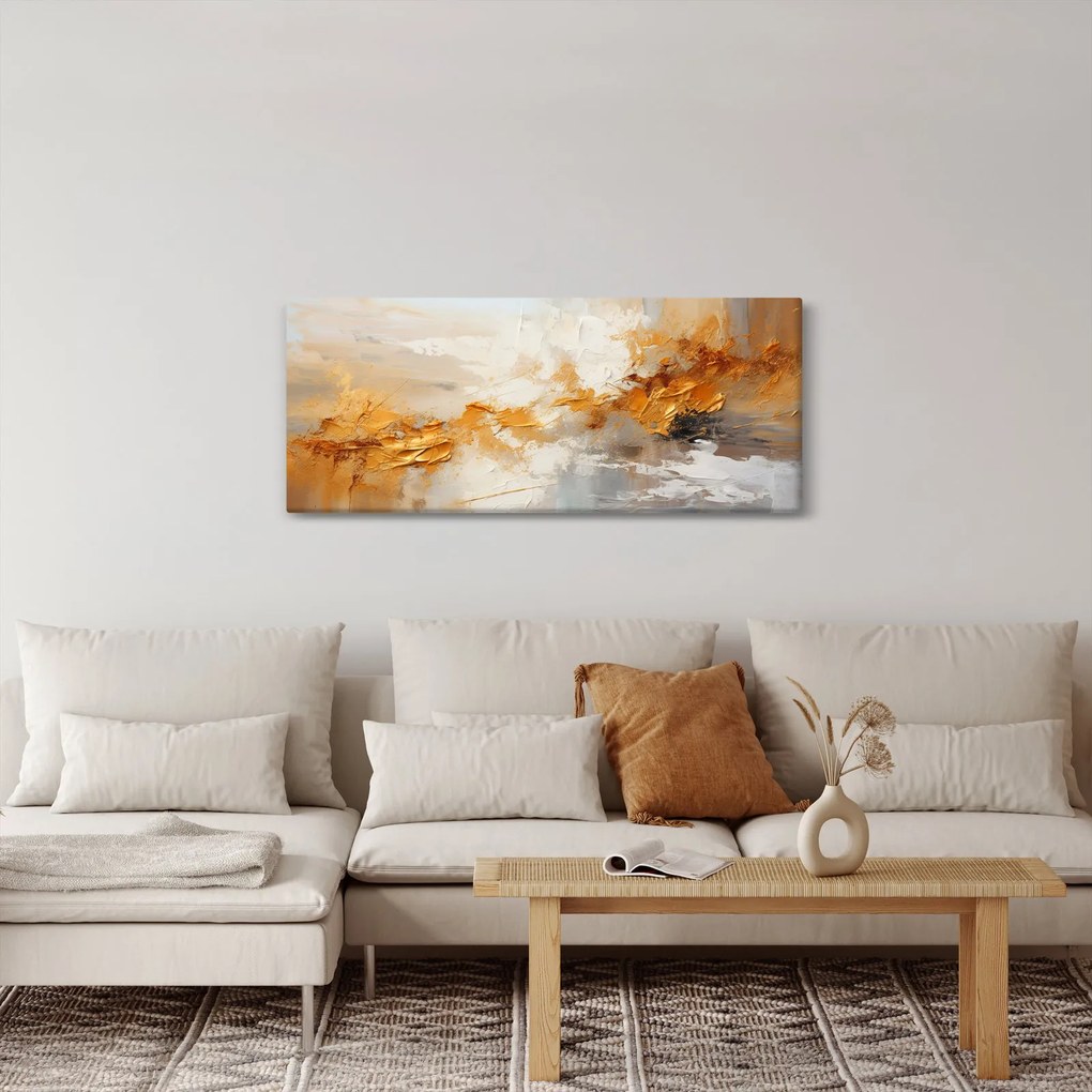 Tablou - Textura aurie (120x50 cm)