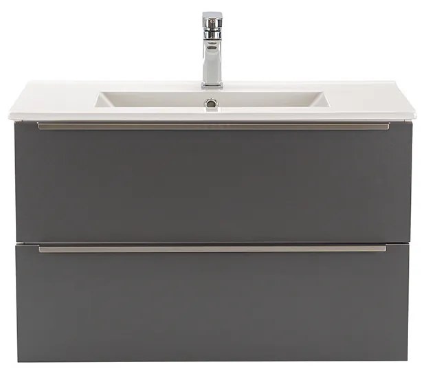 Dulap inferior Vario Trim 80 cu lavoar alb-antracit
