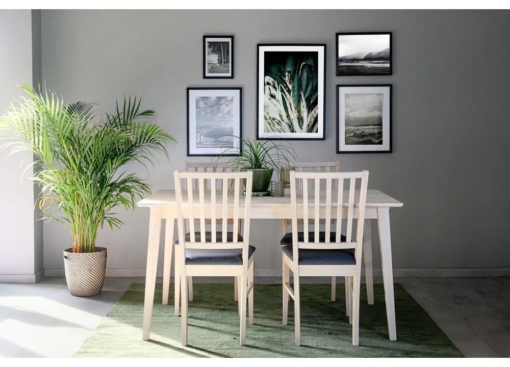 Masă de dining din stejar lăcuit Rowico Filippa, 140 x 90 cm, mat