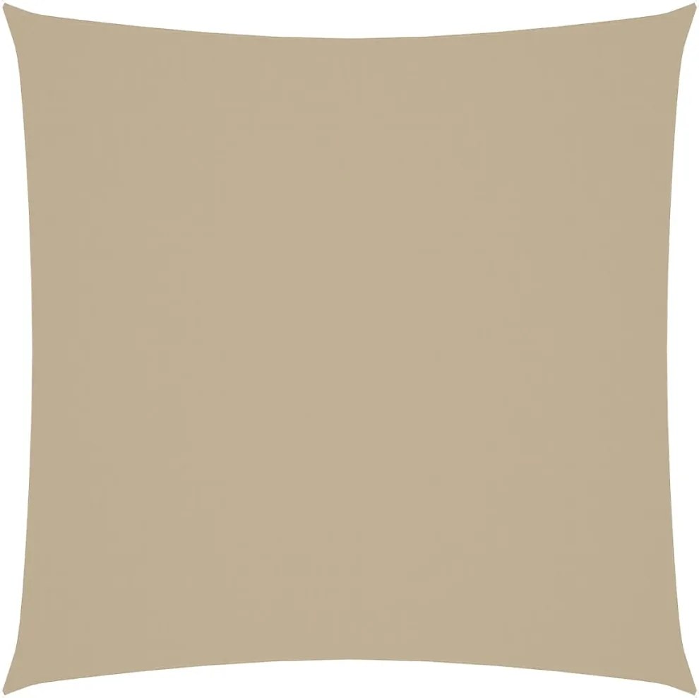 vidaXL Pânză parasolar, bej, 5x5 m, țesătură oxford, pătrat
