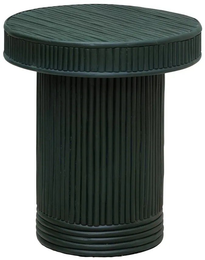 Masuta laterala, din rattan, green Barbade