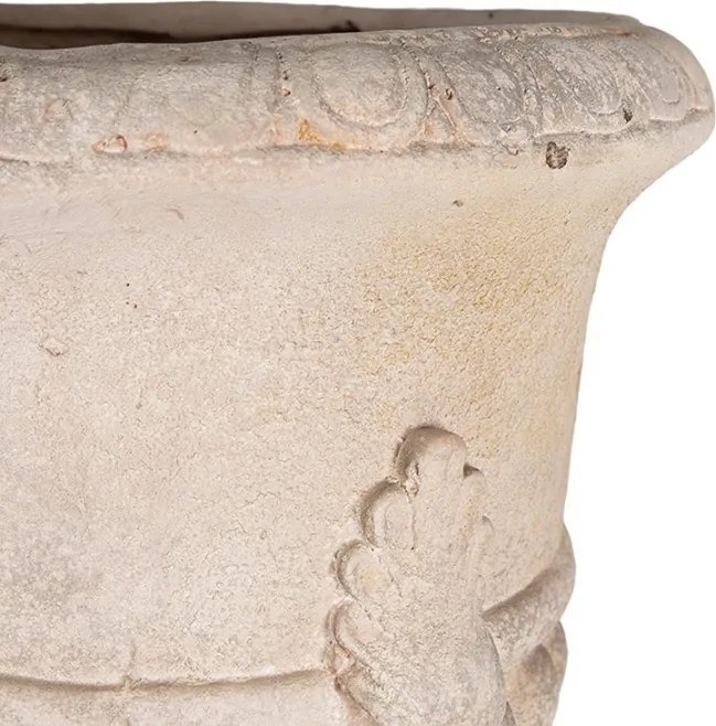 Jardinieră decorativă, bej, stil baroc, 33x33x69 cm