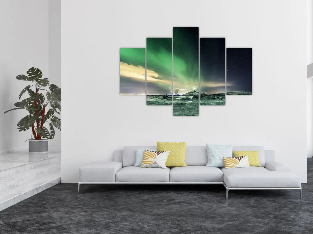 Tablou cu Aurora Borealis (150x105 cm)