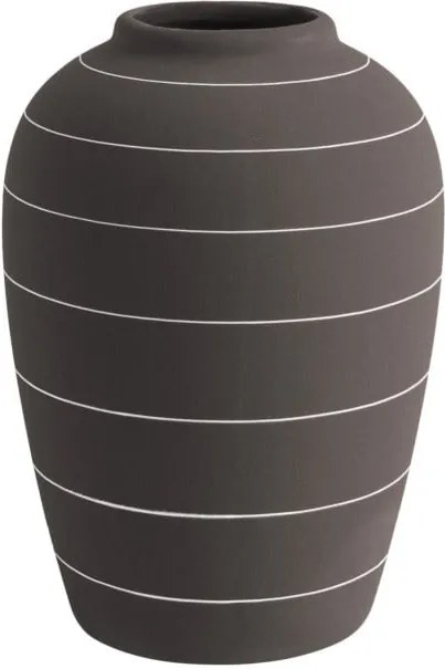 Vază din ceramică PT LIVING Terra, ⌀ 13 cm, maro închis