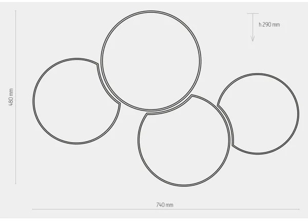 Plafonieră pentru copii MONA KIDS 4xE27/15W/230V