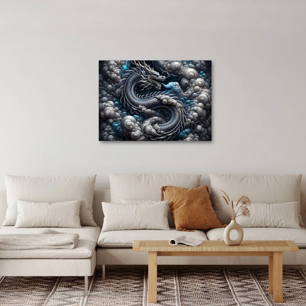 Tablou – Dragon în fum (70x50 cm)