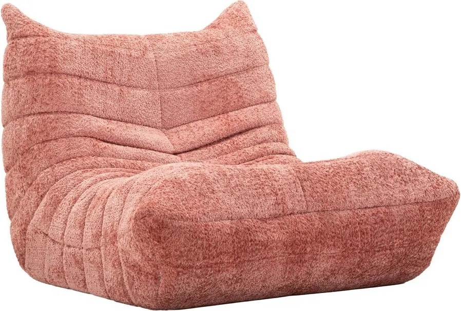 Fotoliu bean bag roz cu tapițerie din țesătură bouclé Mask – Mauro Ferretti