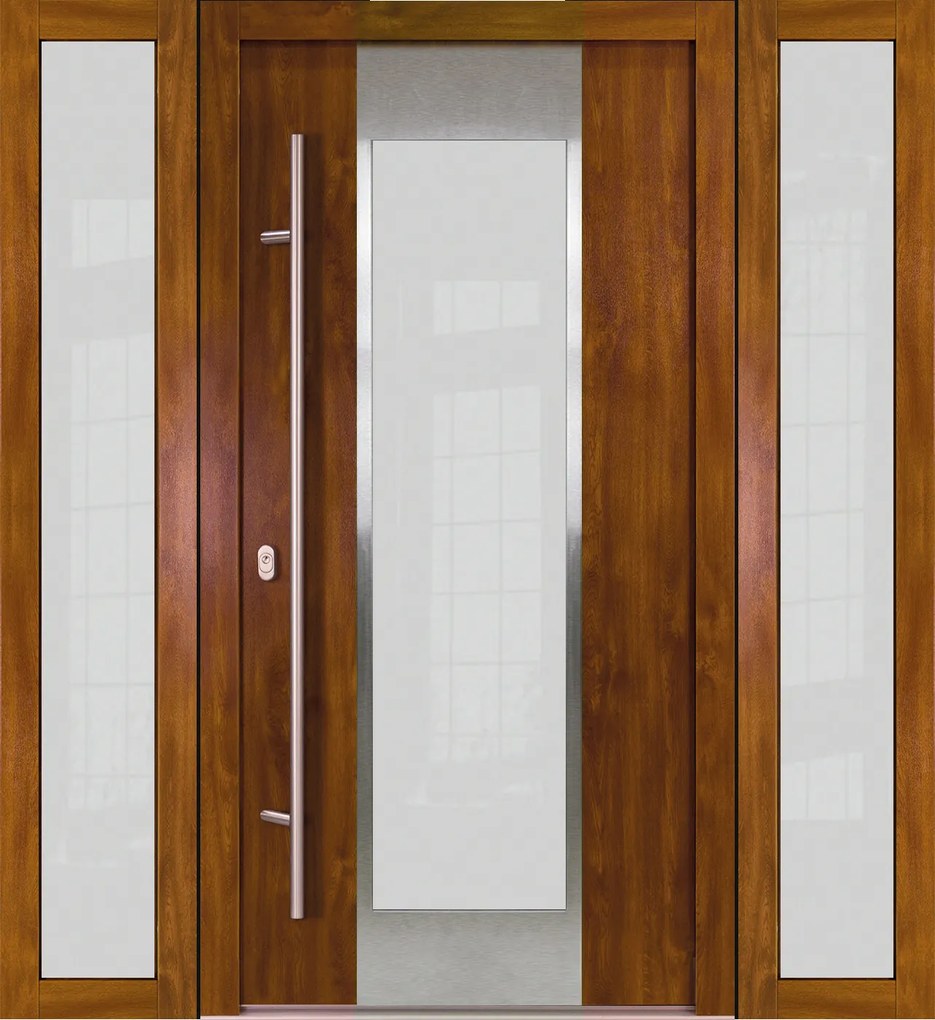 Usa Metalica de intrare in casa Turenwerke DS92 cu luminator lateral dublu DS92-08, 1820 X 2120, Stejar Auriu, 1.5 mm