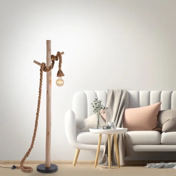 Leuchten Direkt 15484-18 - Lampă de podea ROPE 1xE27/15W/230V