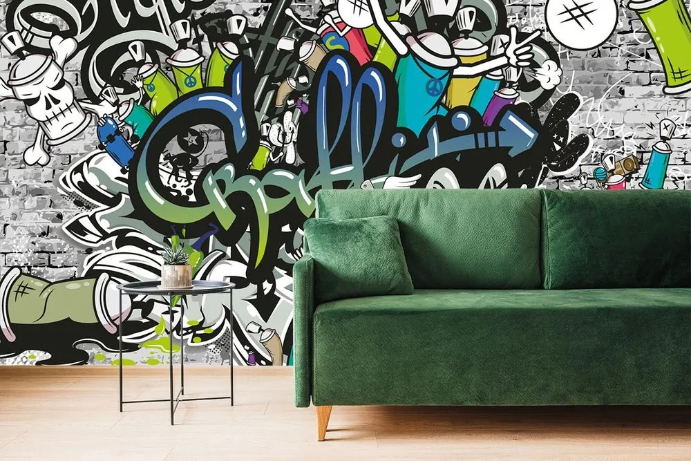 Tapet autoadeziv perete graffiti elegant