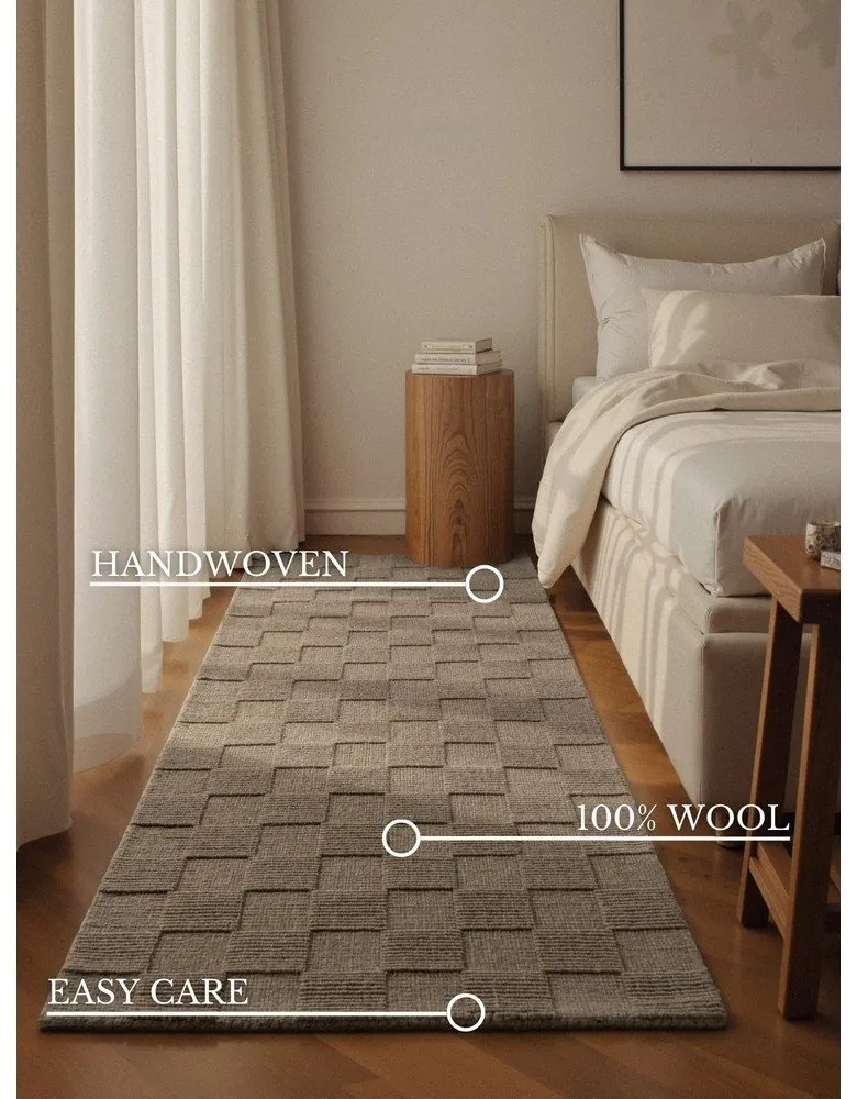 Covor tip traversă bej țesut manual din lână 80x200 cm Scala – Villeroy&amp;Boch