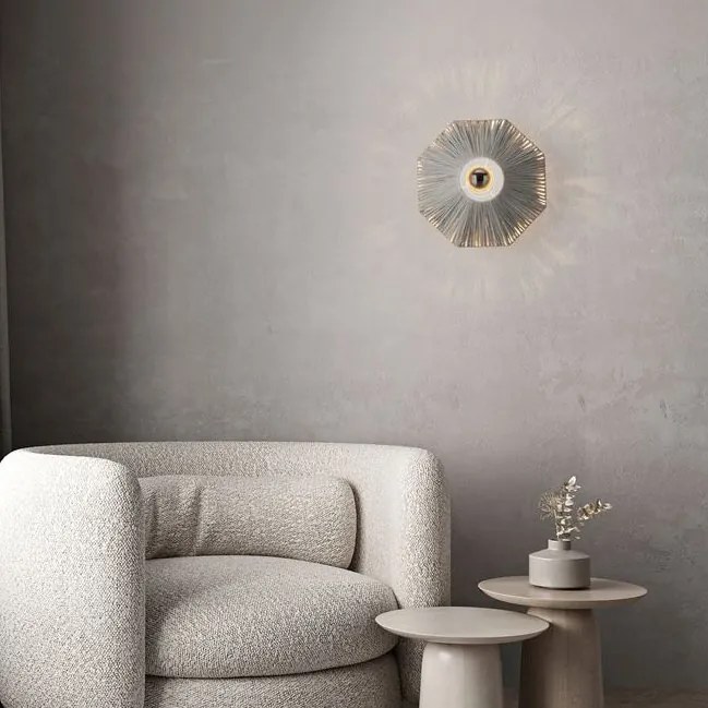 Aplica de perete cu design texturat ELVIO gri 30cm