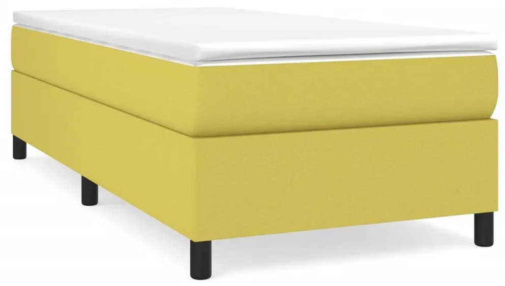 3120829 vidaXL Cadru de pat box spring, verde, 90x190 cm, textil