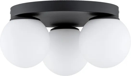 Brilagi - Plafonieră MILO 3xE27/60W/230V, diam. 35 cm, neagră