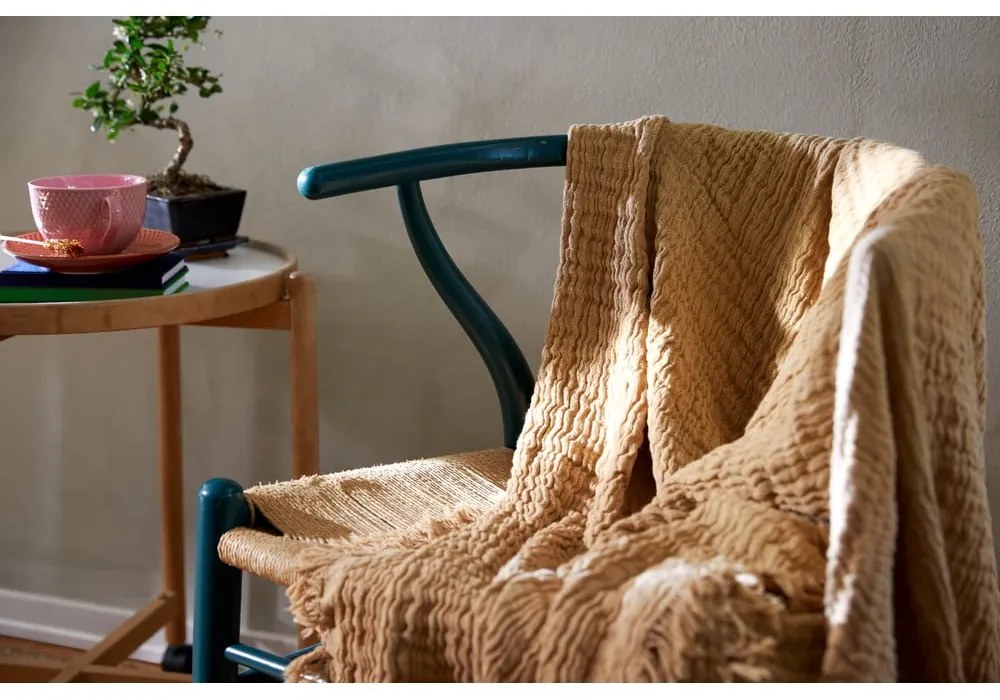 Cuvertură bej pentru pat dublu 240x260 cm Reloved – JUNA