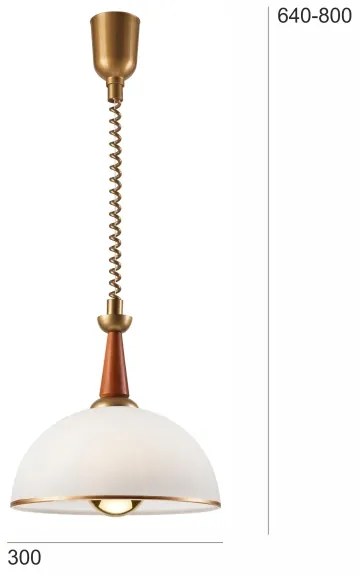 Lustr retractabil CHIARA 1xE27/60W/230V maro închis/fag